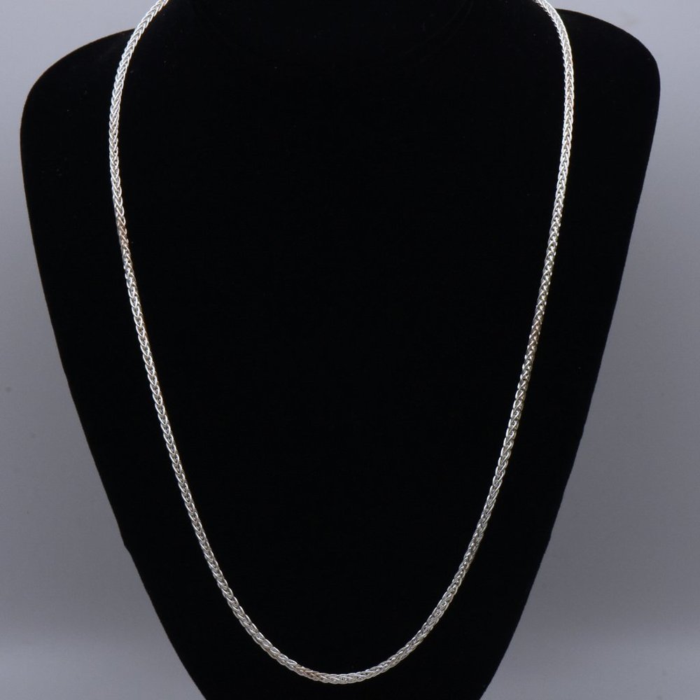 Milor - Stunning Vintage Italian 950 Silver Foxtail Chain Necklace - 24"